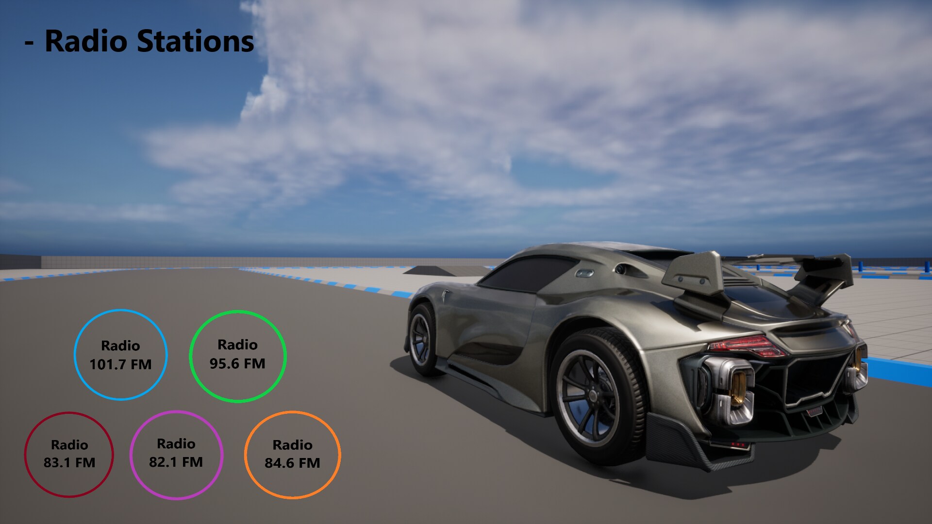 Vehicle Radio Stations in Blueprints UE Marketplace