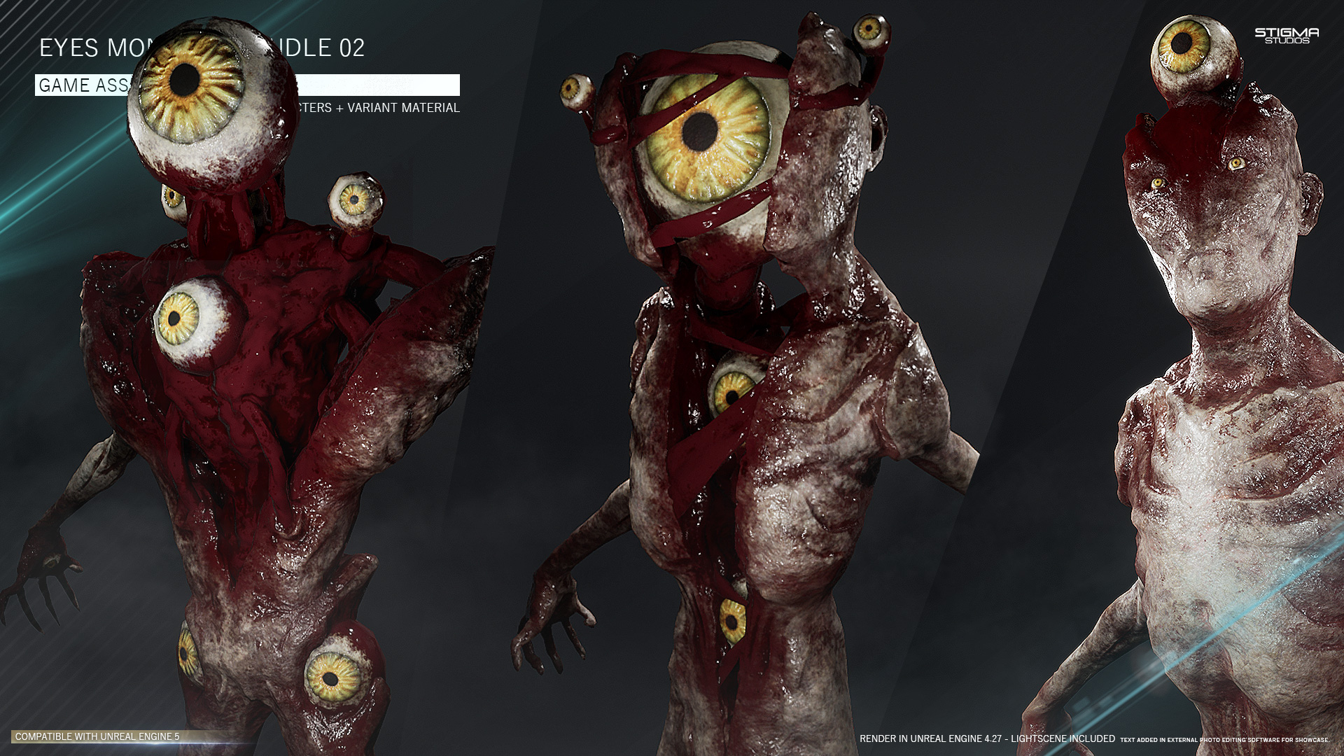 Eyes Monster Phase Mega Bundle 01, Type AB - Game Assets + Extra
