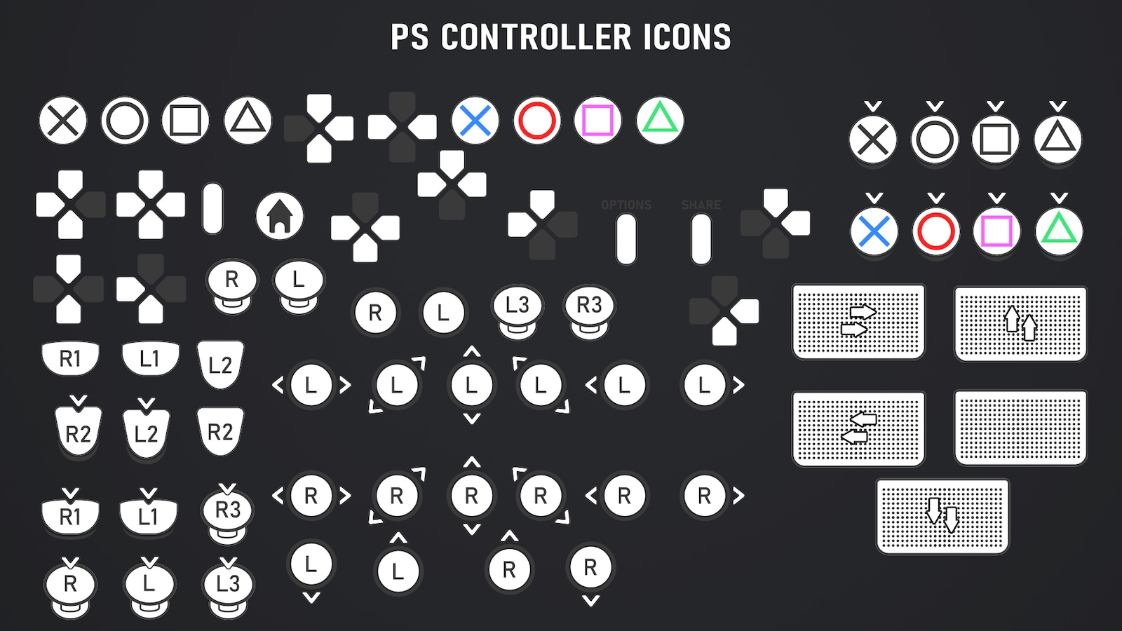 Controller Buttons Pack V1 in 2D Assets UE Marketplace
