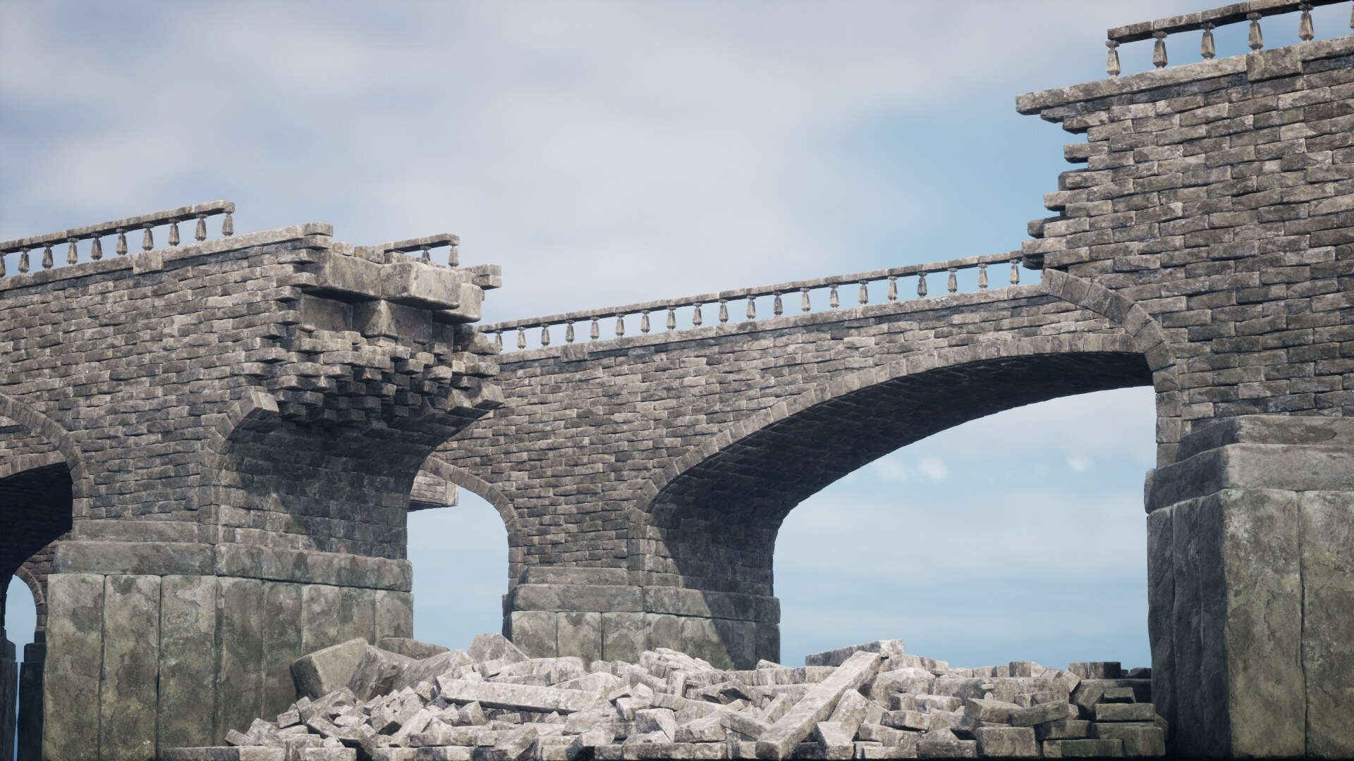 Stone Bridges Optimized in Props UE Marketplace