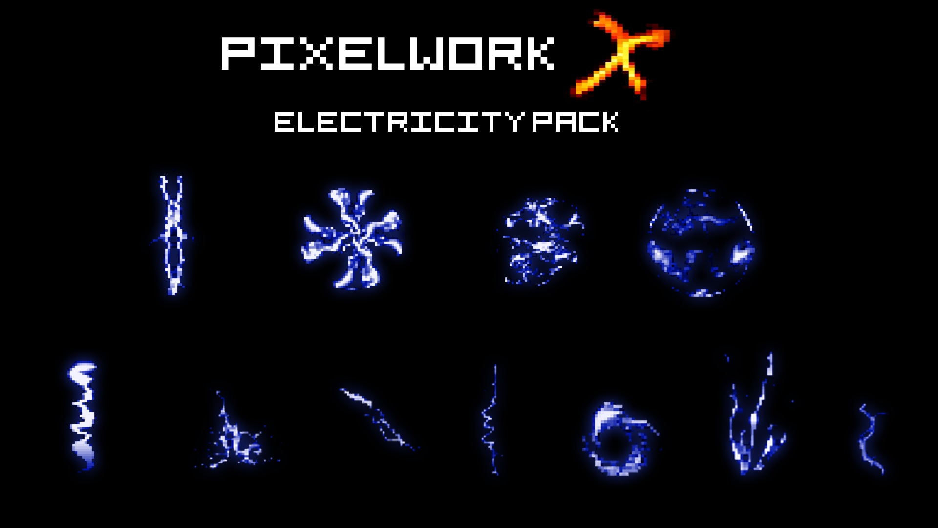 Pixel Fx – Electricity Pixel art Effects – ASSET CLOUD