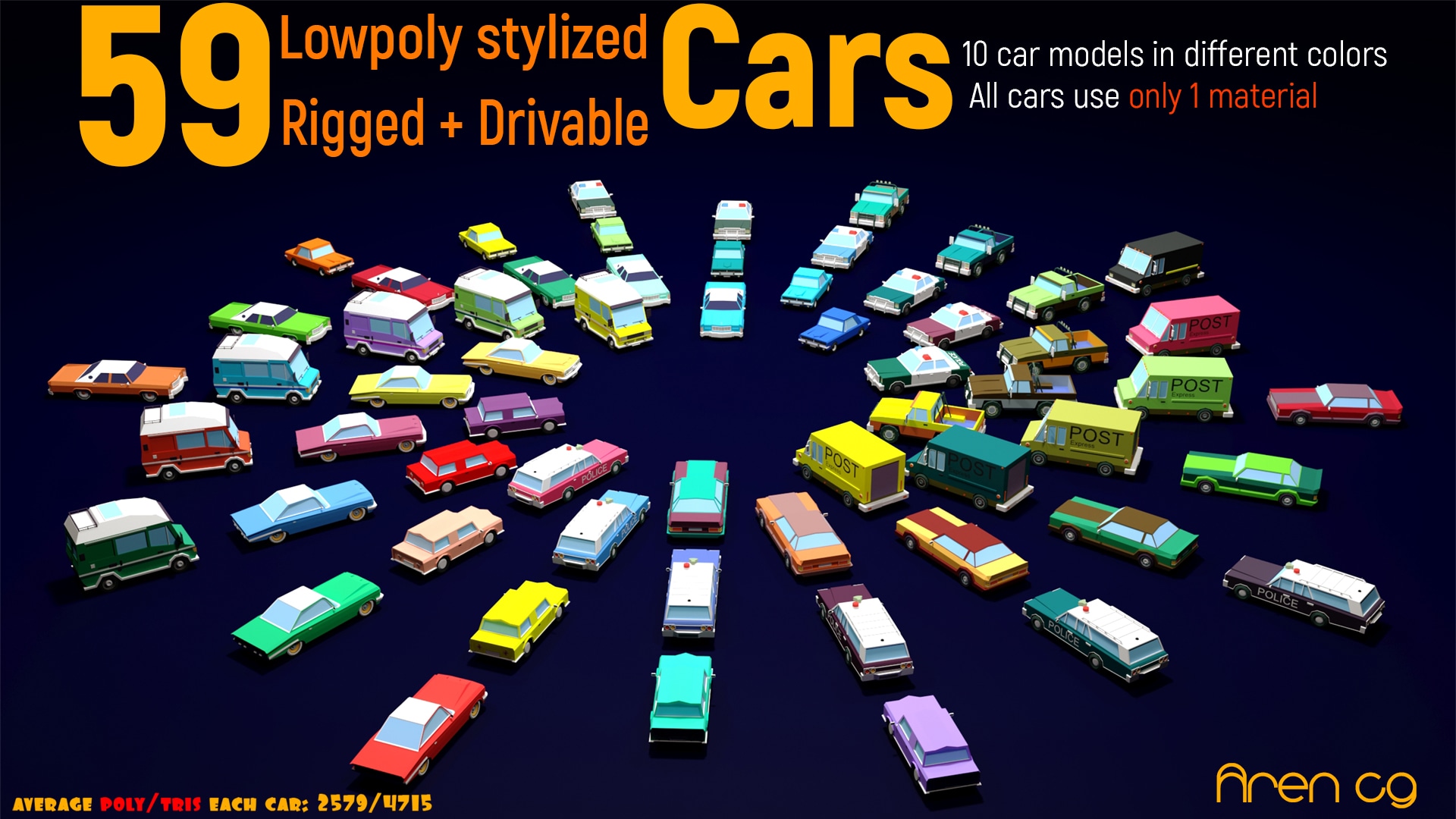Lowpoly Stylized Cars