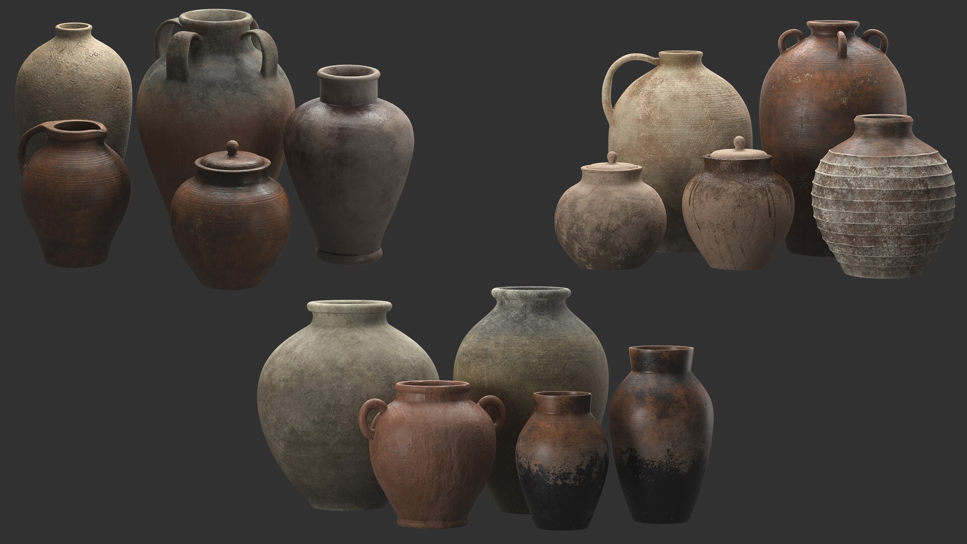 Artisan Vases Set 4 in Props UE Marketplace