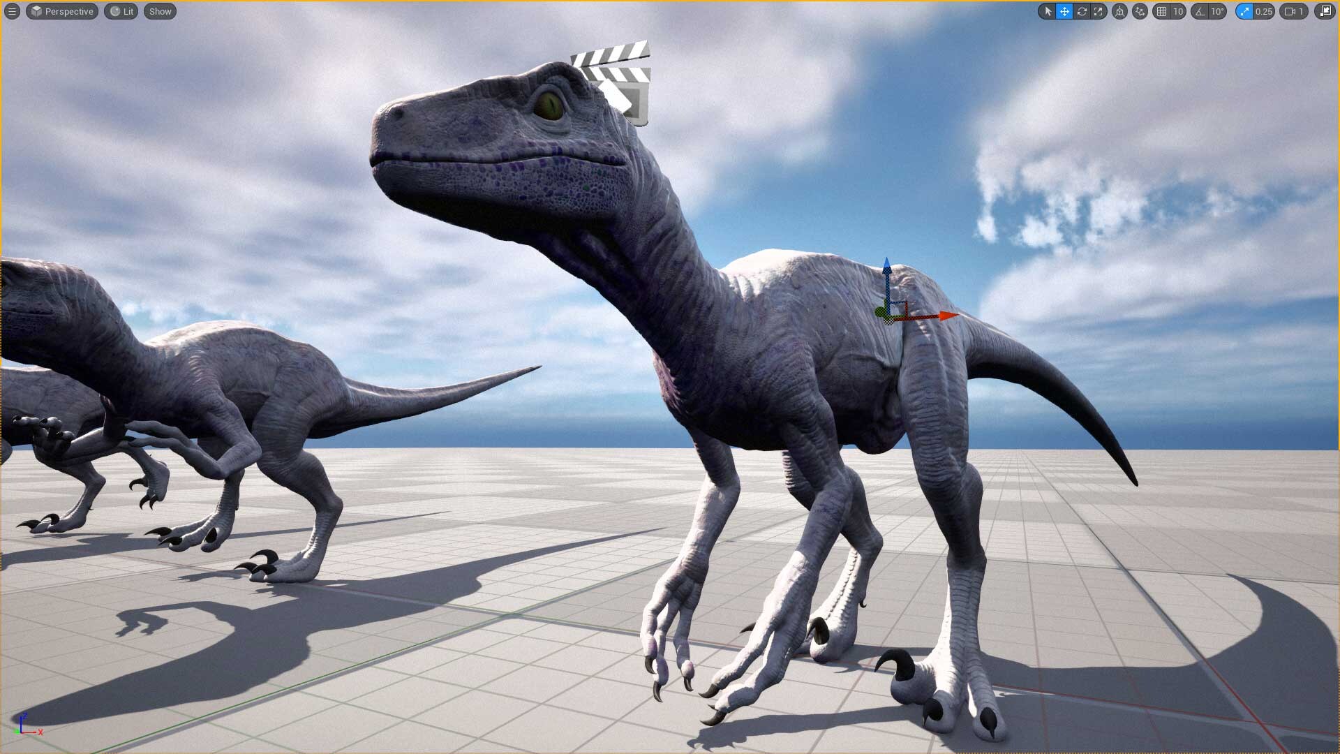 White Raptor Dinosaur Control Rig：キャラクター - UE マーケットプレイス