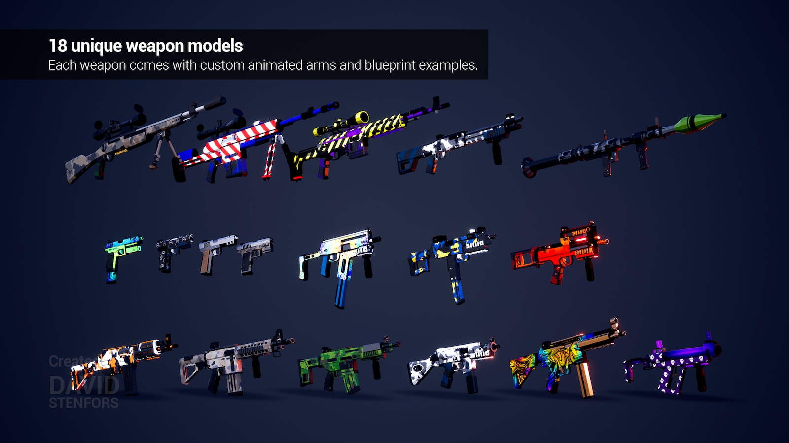 Low Poly Fps Pack In Blueprints Ue Marketplace