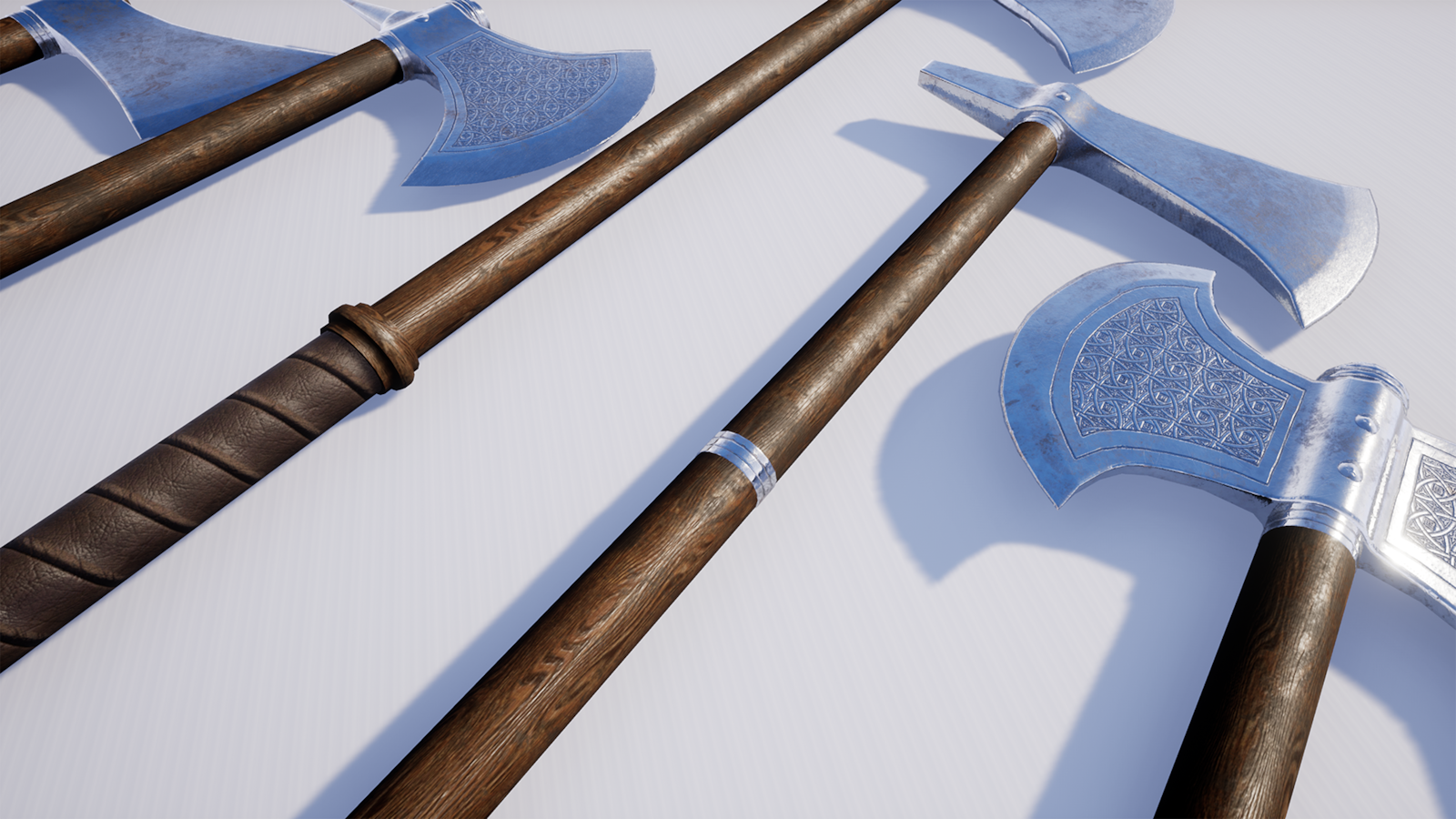 Medieval Long Battle Axe Pack in Weapons UE Marketplace