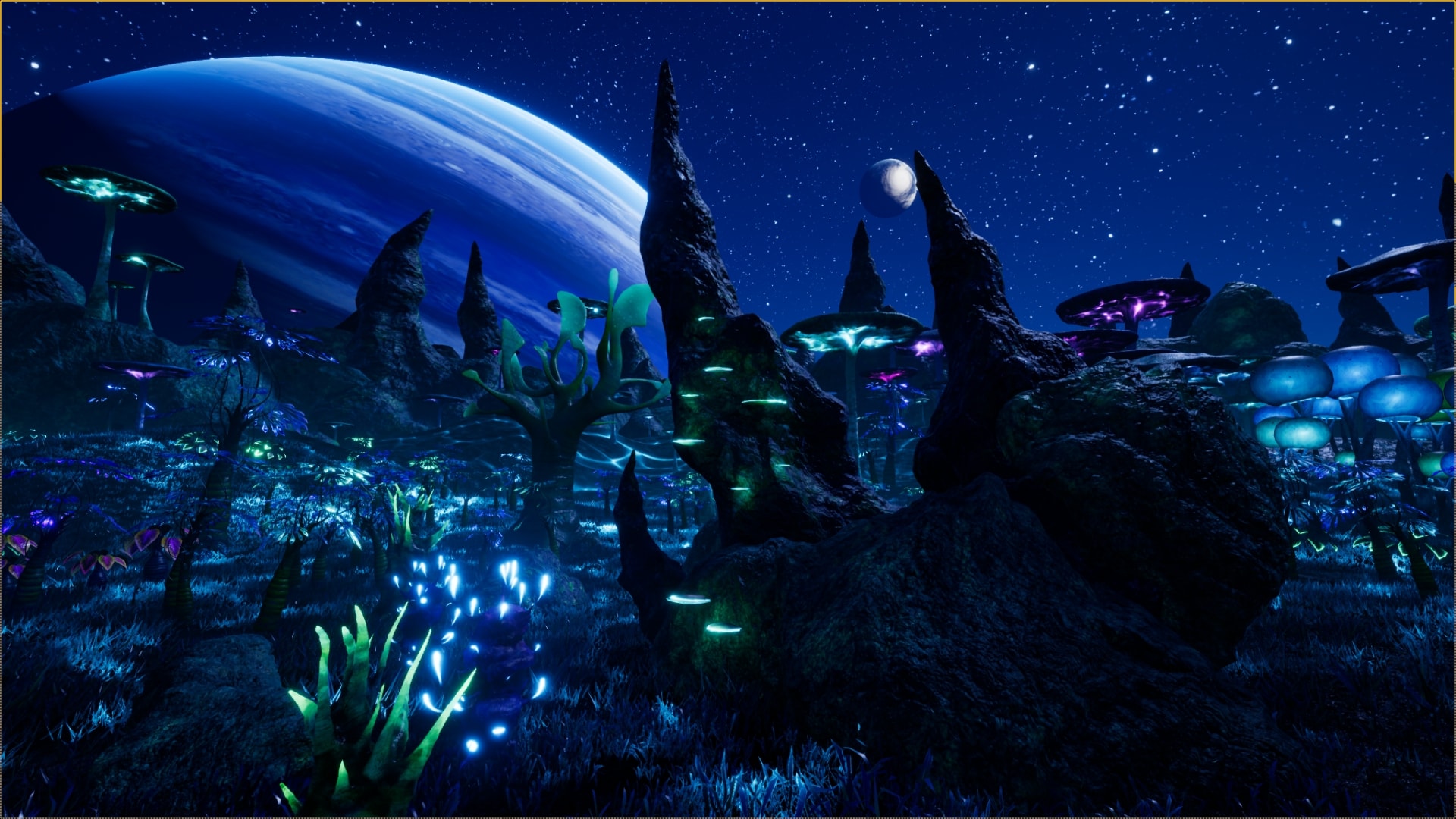 Alien Planet Fantasy Environment Swamp Plants