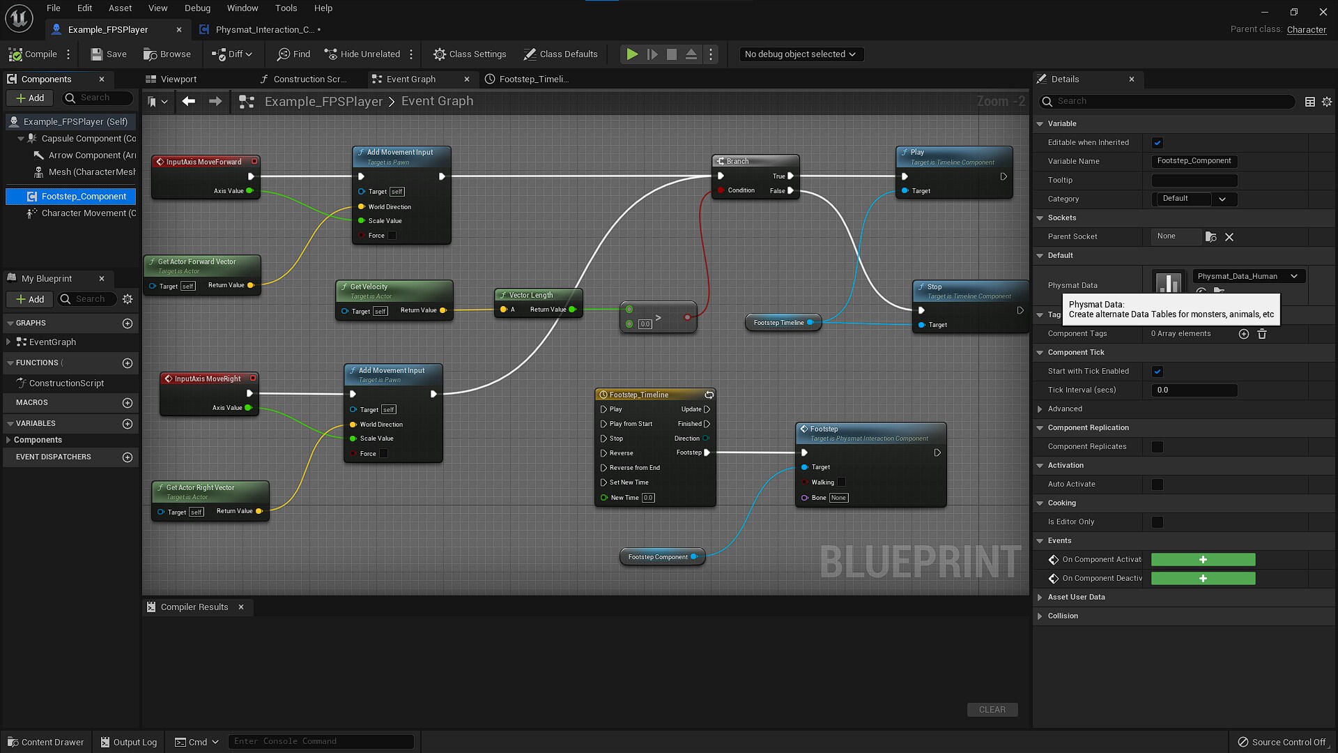 Physical Material Profiles - Footstep and Impact System in Blueprints ...