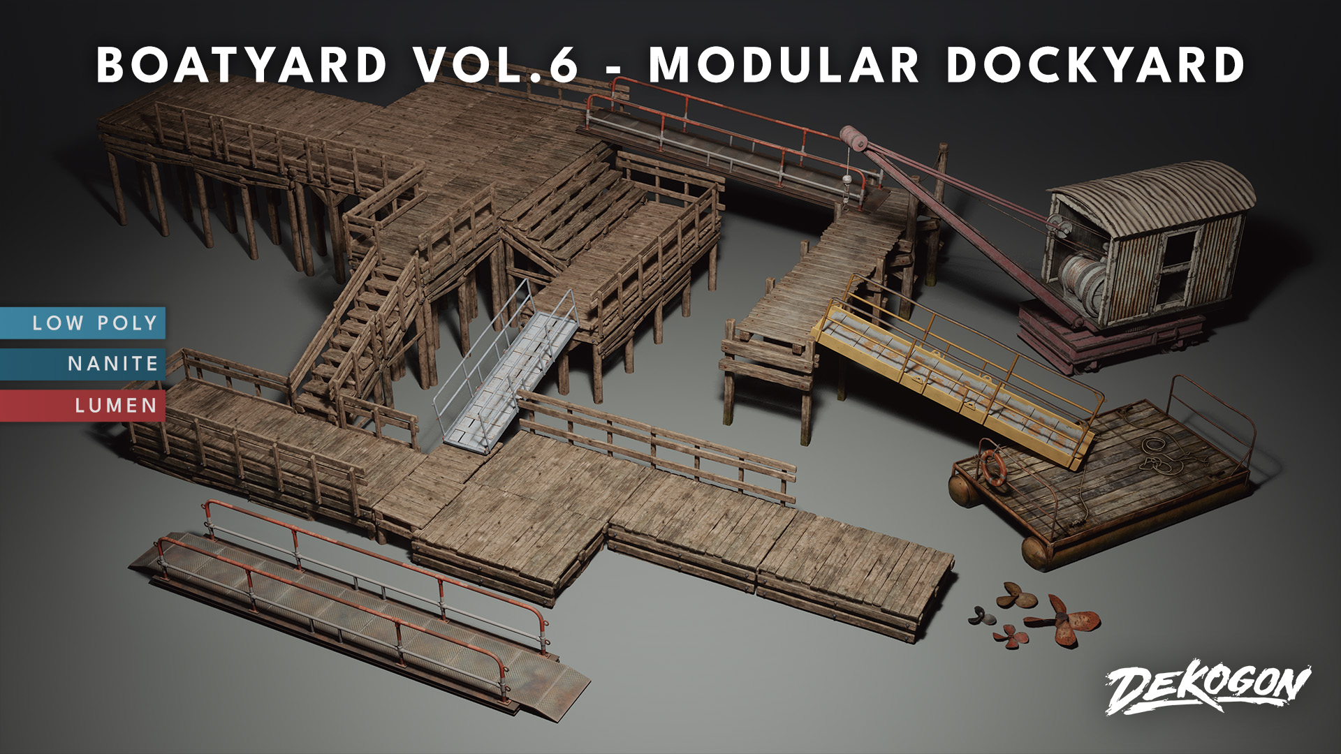 Boatyard VOL.6 - Modular Dockyard (Nanite + Low Poly)