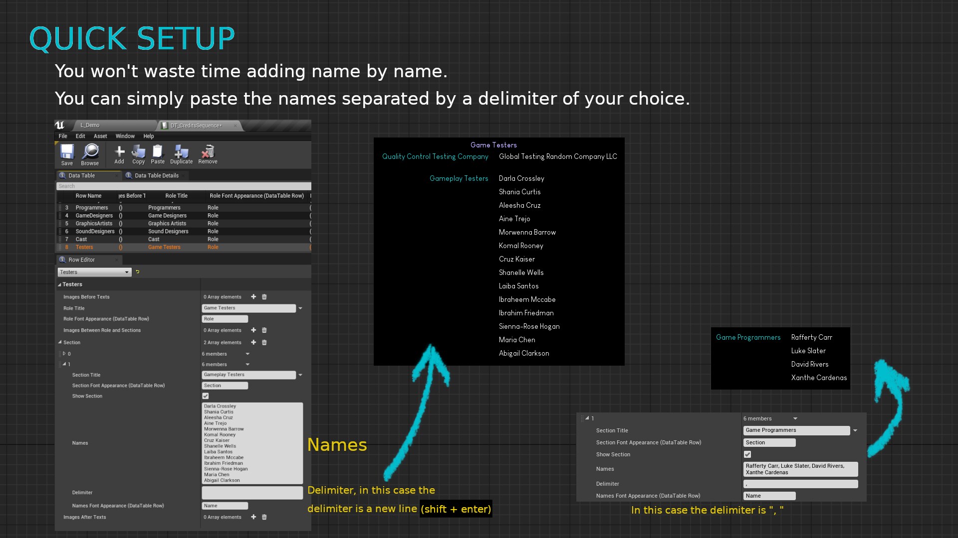 Closing Credits, 카테고리 블루프린트 UE 마켓플레이스