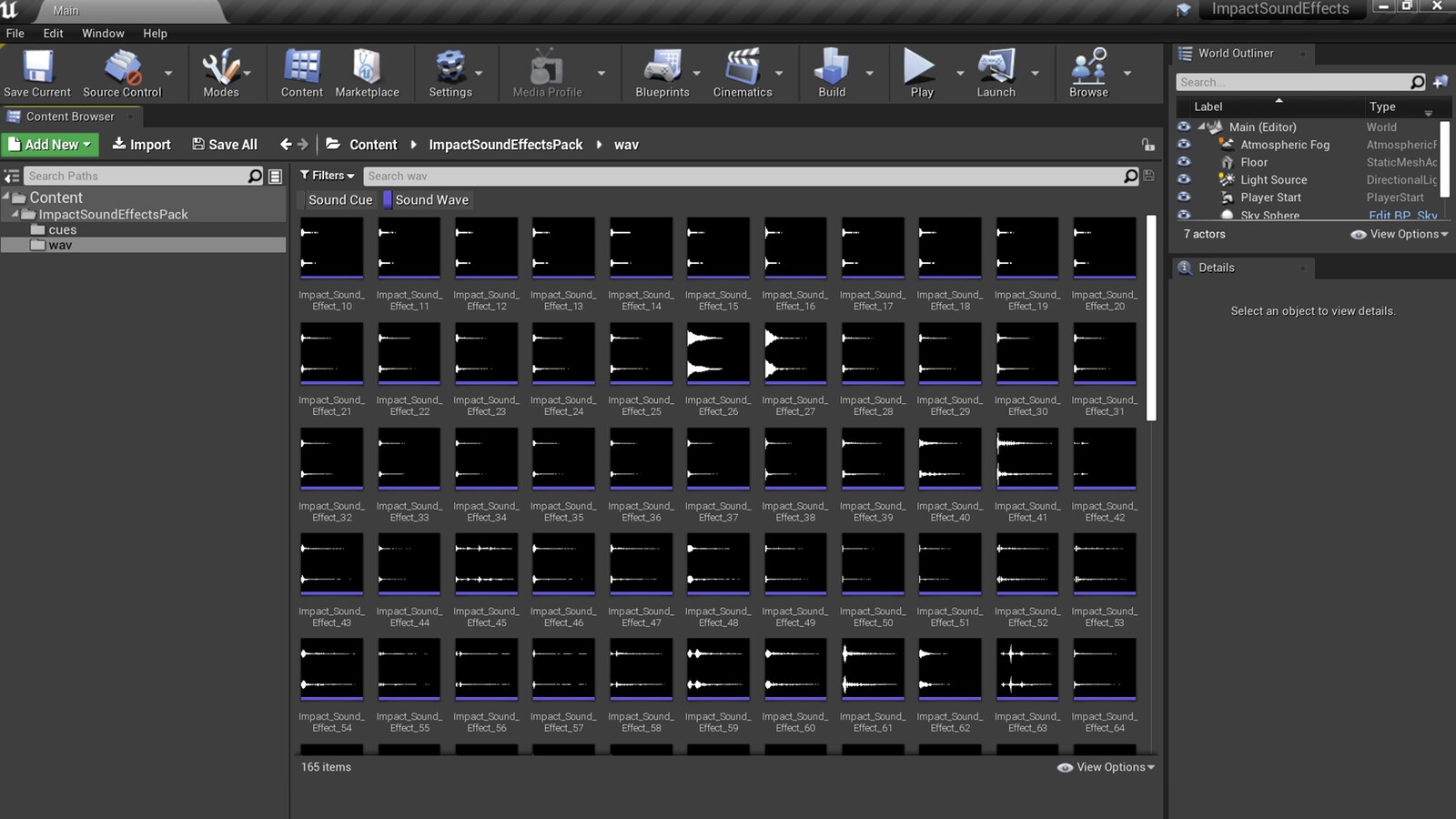 Impact Sound Effects in Sound Effects UE Marketplace