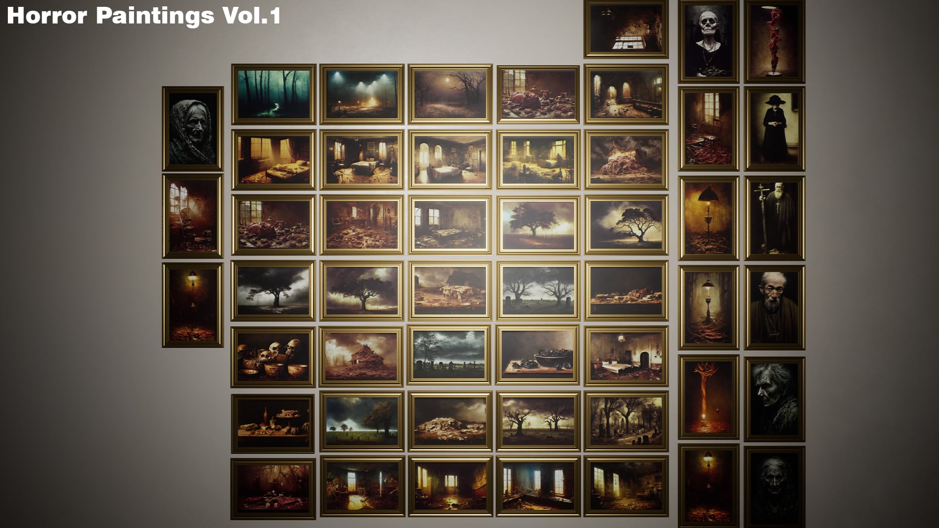 Horror Paintings Vol. 1 in 2D Assets UE Marketplace