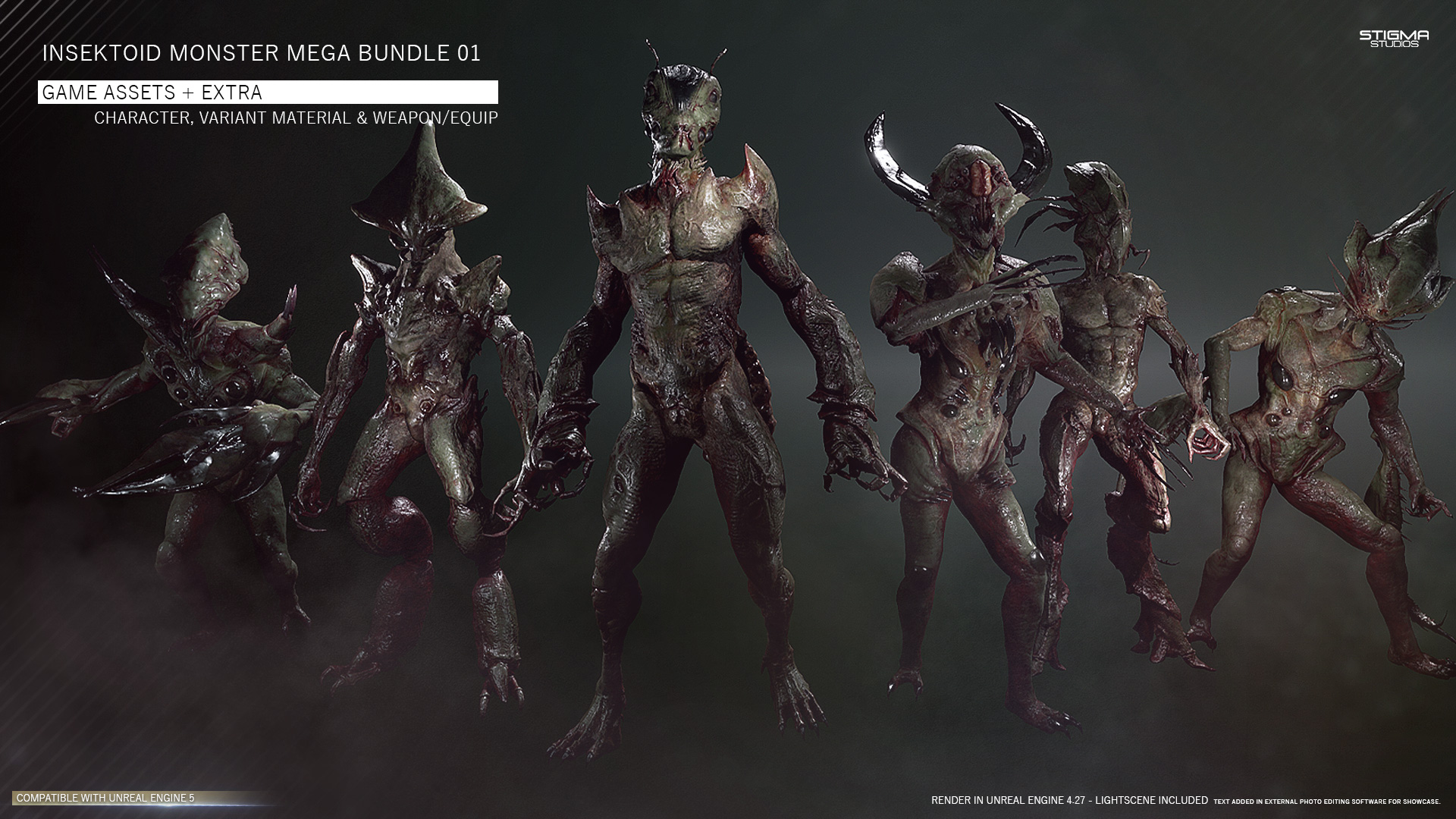 Insektoid Monster Mega Bundle 01 - Game Assets + Extra