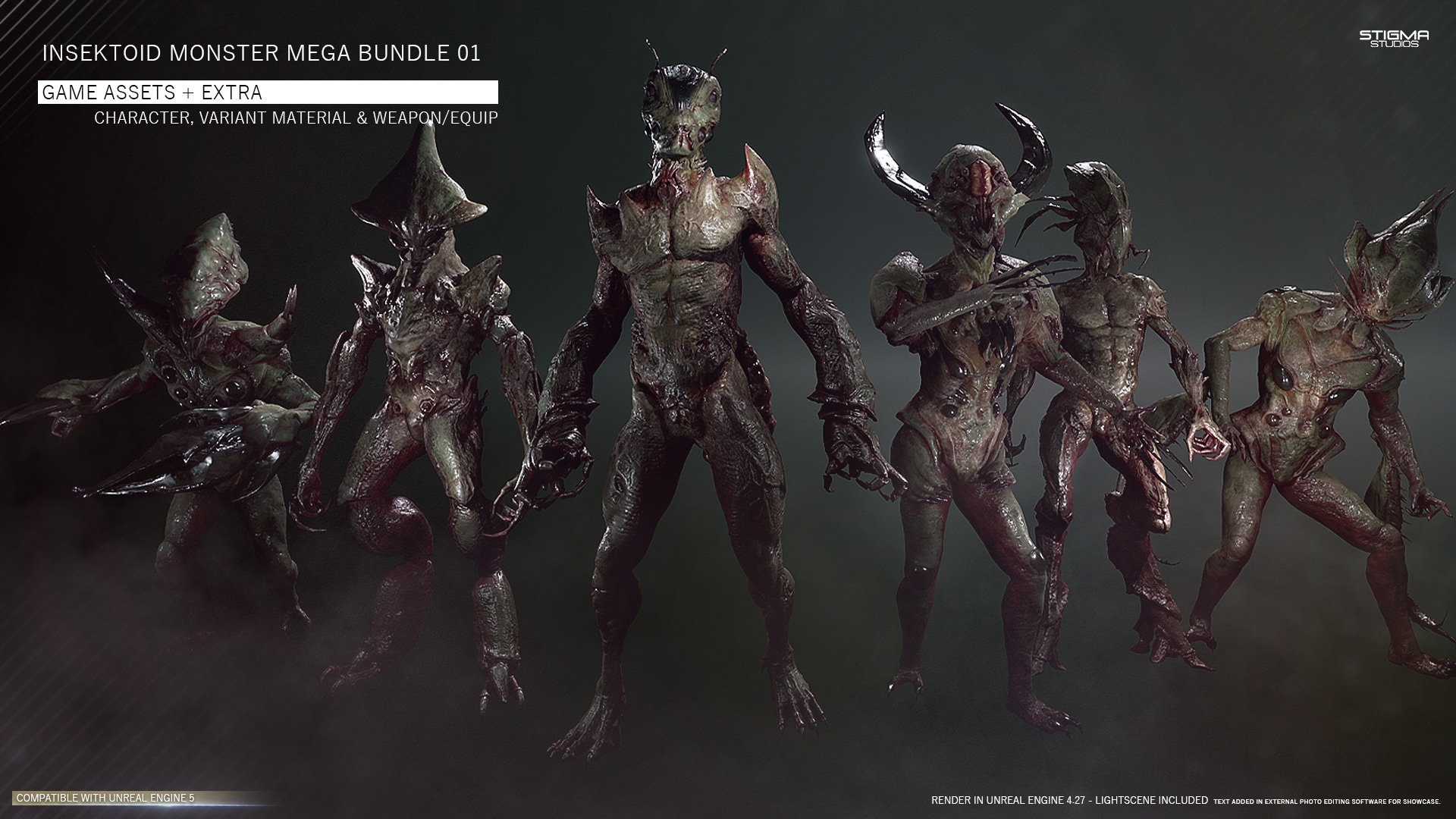 Insektoid Monster Mega Bundle 01 – Game Assets + Extra
