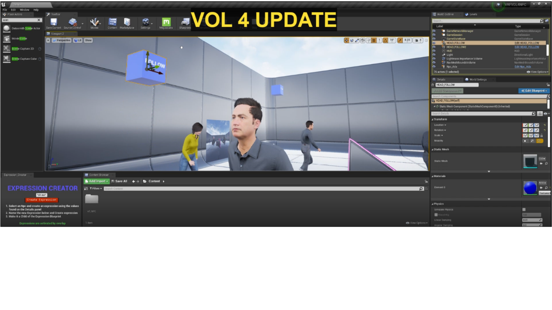 在角色创建的VRF VOL 4 NPC - 虚幻引擎商城