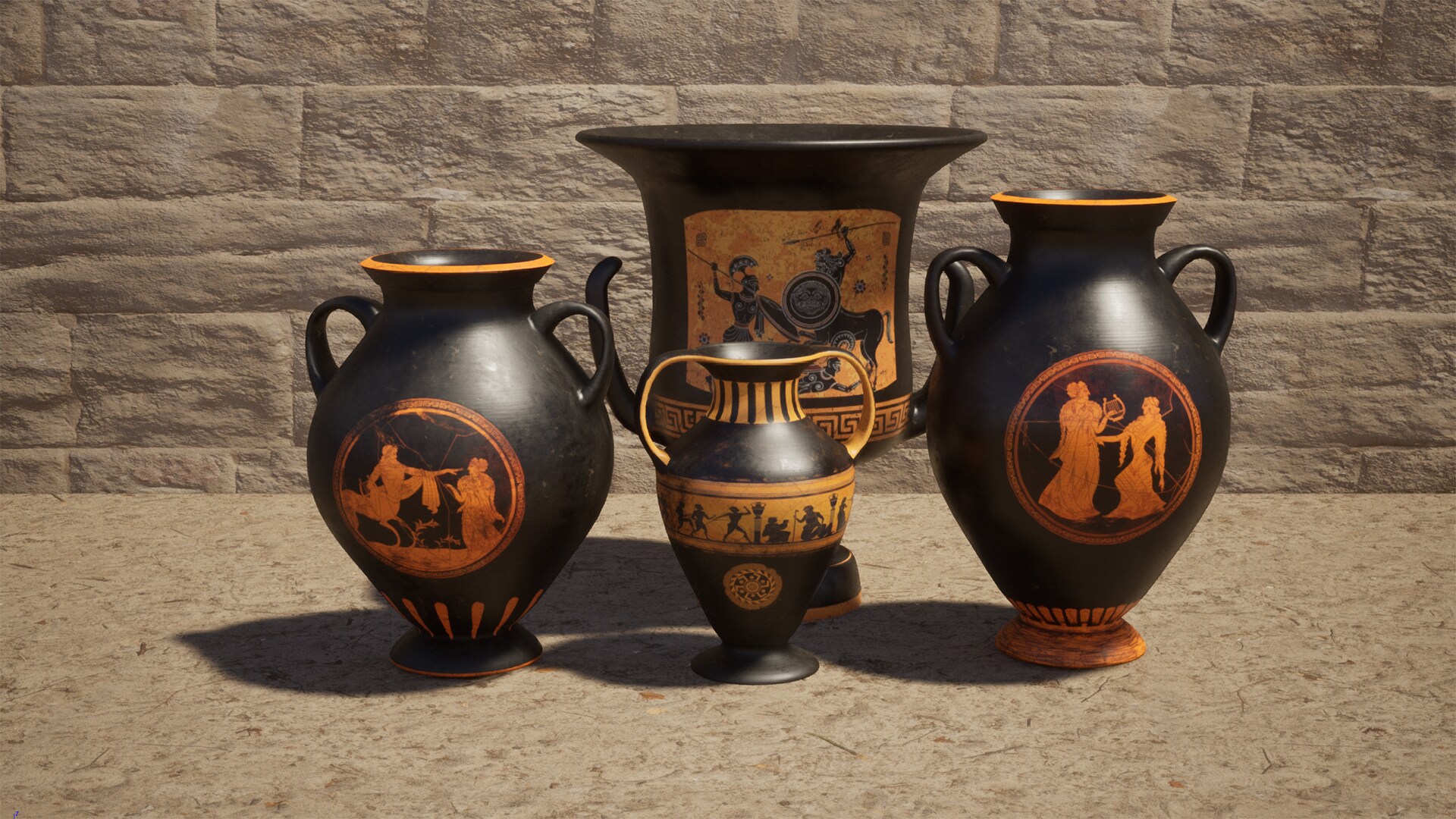 Ancient Greek Vases in Props UE Marketplace