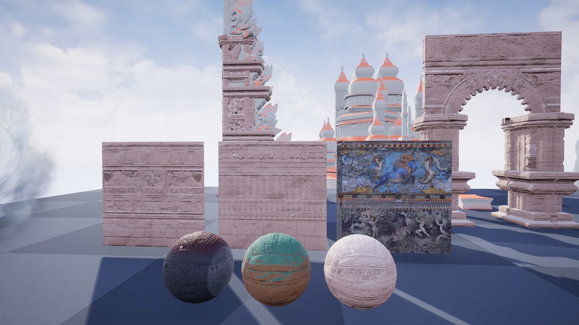 Limestone Temple with Waterfalls Asset Pack in Environments UE