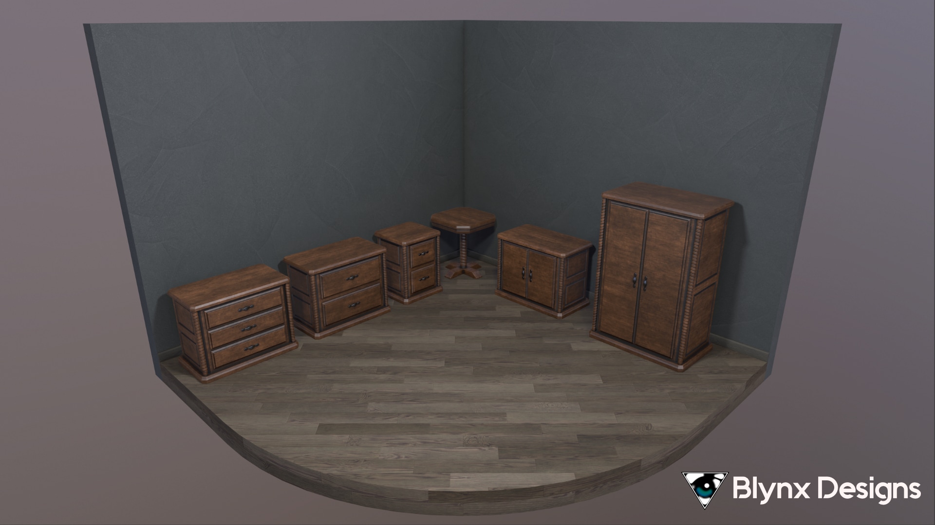 Vintage Furniture Pack in Architectural Visualization UE Marketplace