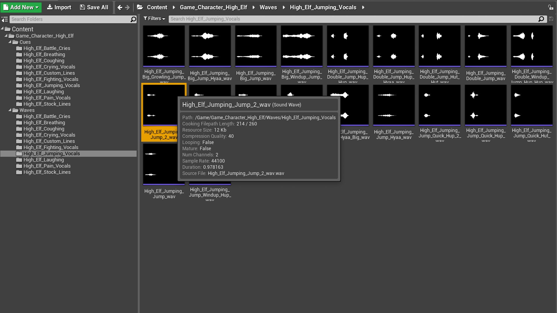 Game Character High Elf Sound Effects in Sound Effects UE Marketplace