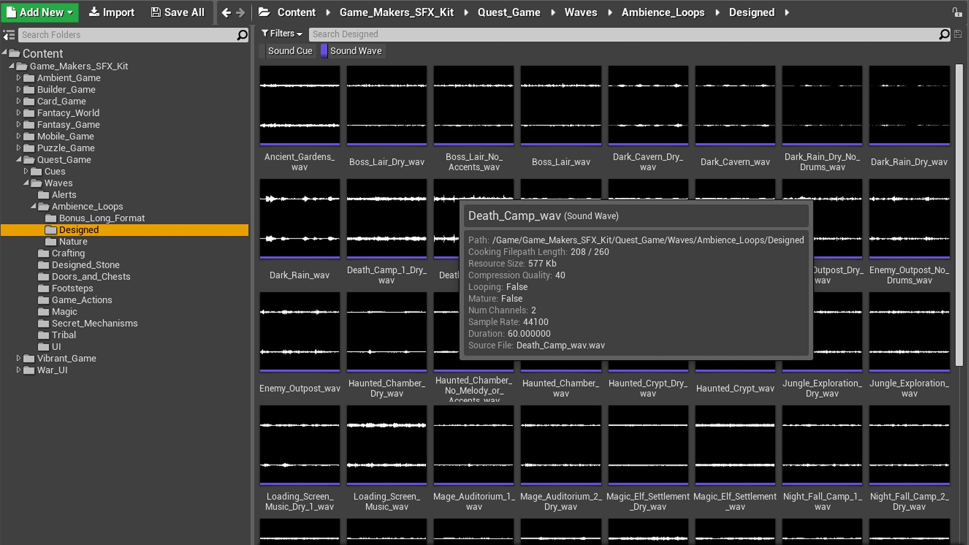 Game Makers Sound Effects Kit in Sound Effects UE Marketplace