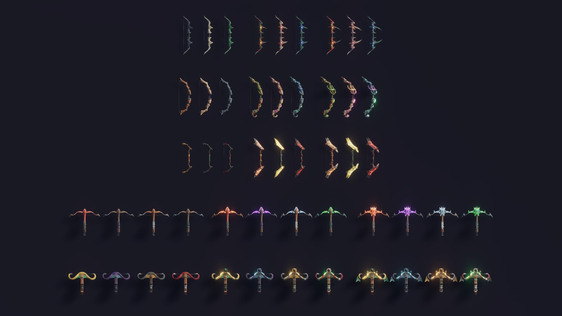 Stylized Bows & Crossbows – RPG Weapons