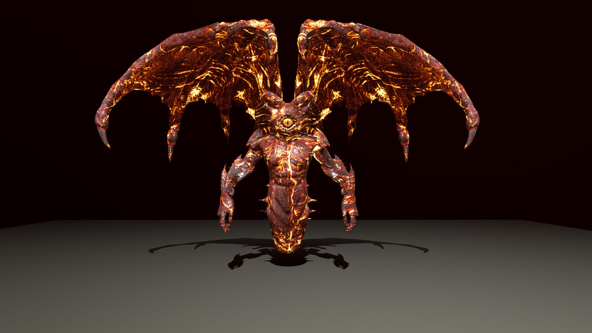 Low poly Model of the character Daemon_X