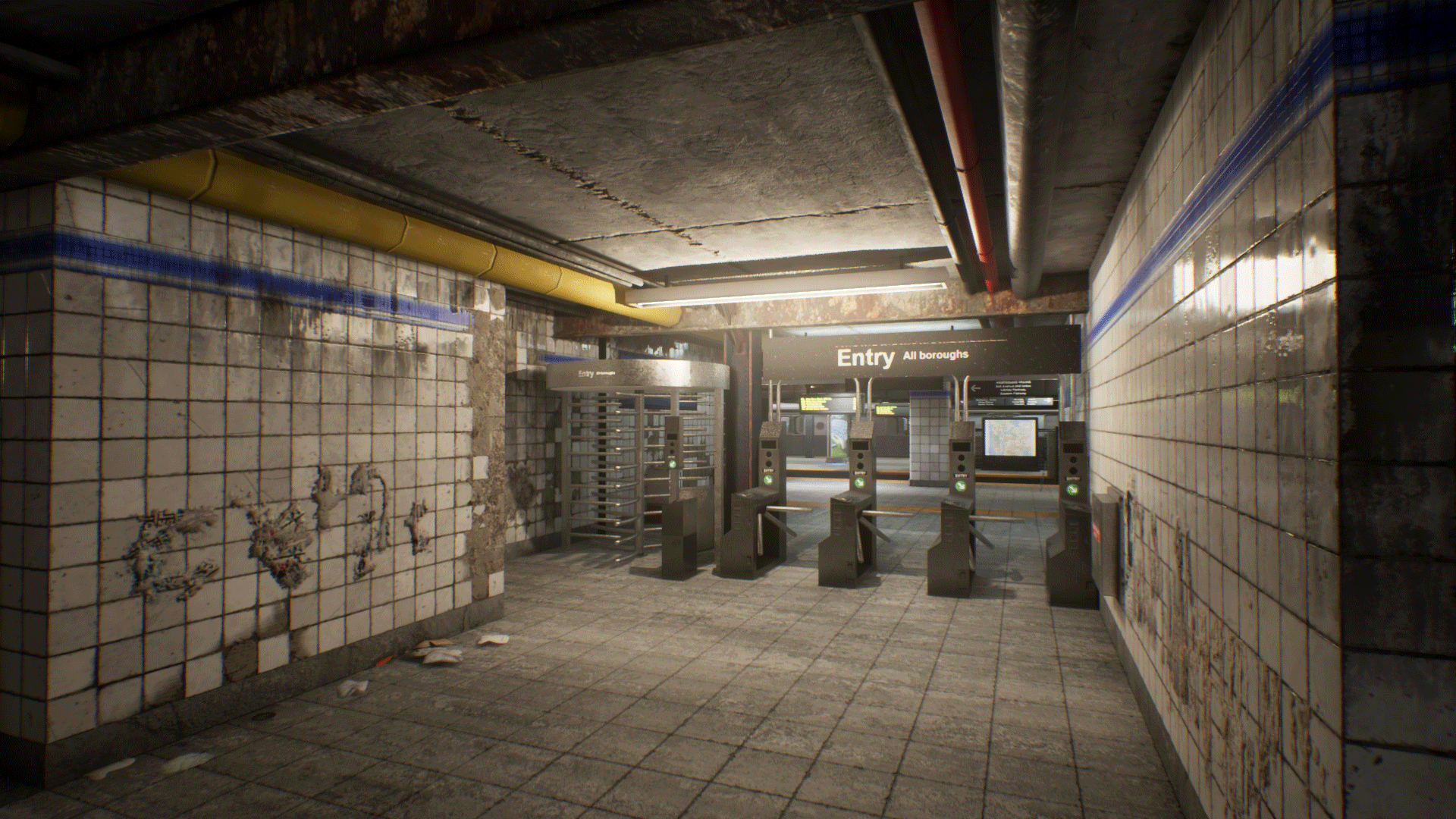 在环境中由gabro media创建的urban underground - 虚幻引擎4商城