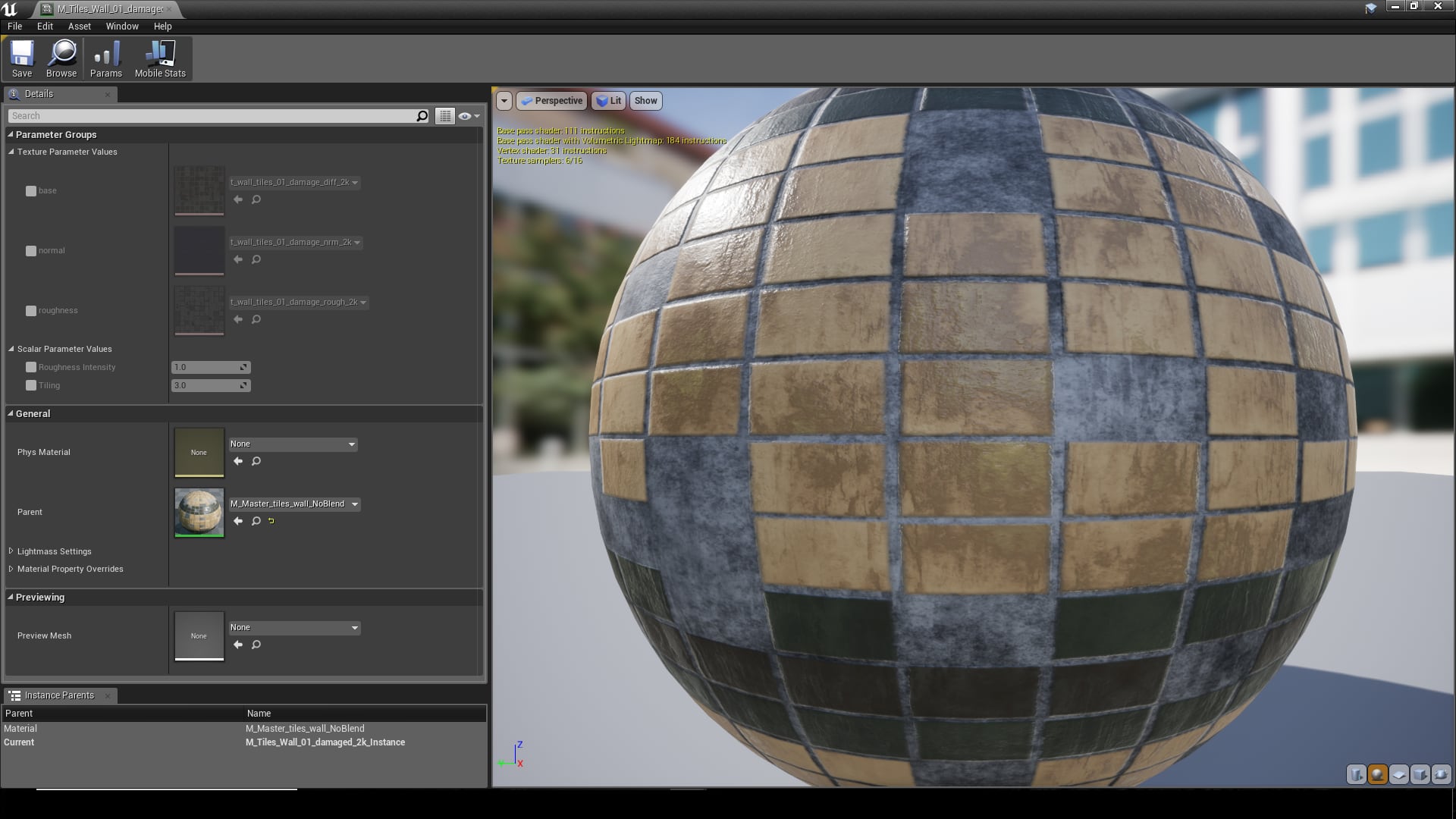 2 different Tile materials with Vertex Paint option in Materials UE Marketplace