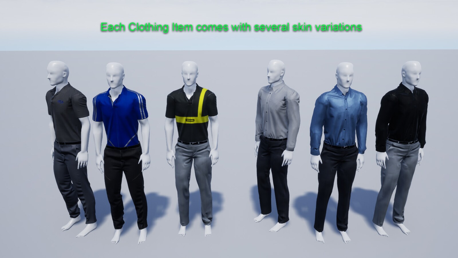 Male Mannequins in Props UE Marketplace