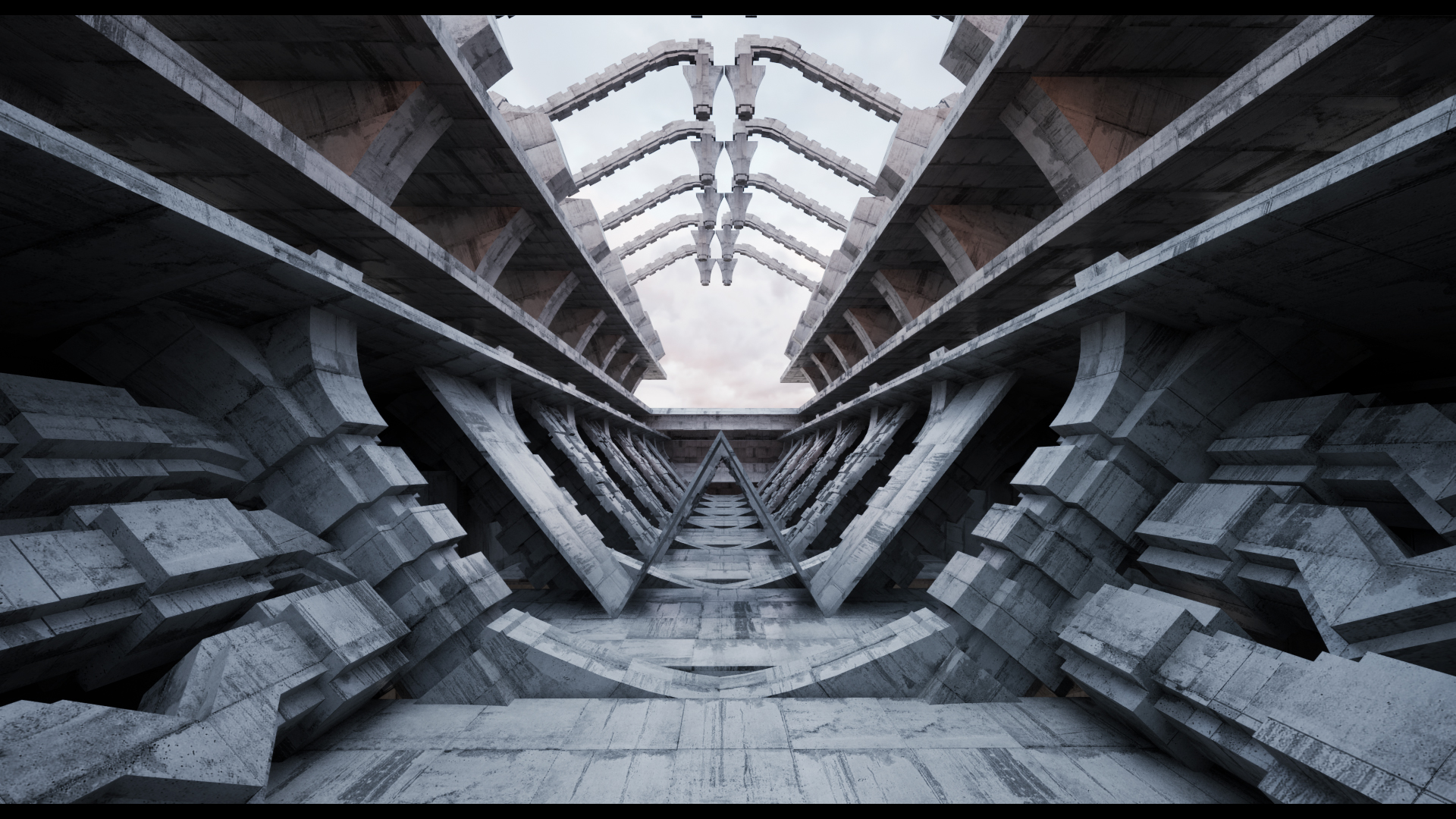 Concrete Hallway