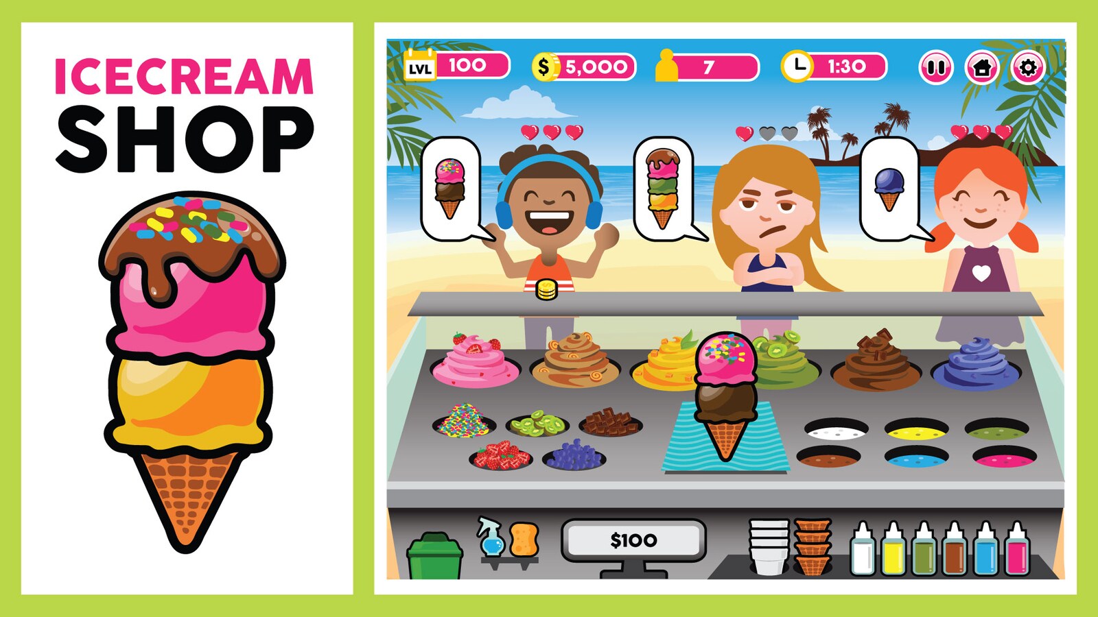 Ice Cream Shop in 2D Assets UE Marketplace