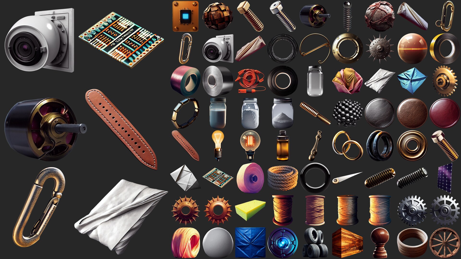 72 Crafting Items & Materials in 2D Assets UE Marketplace
