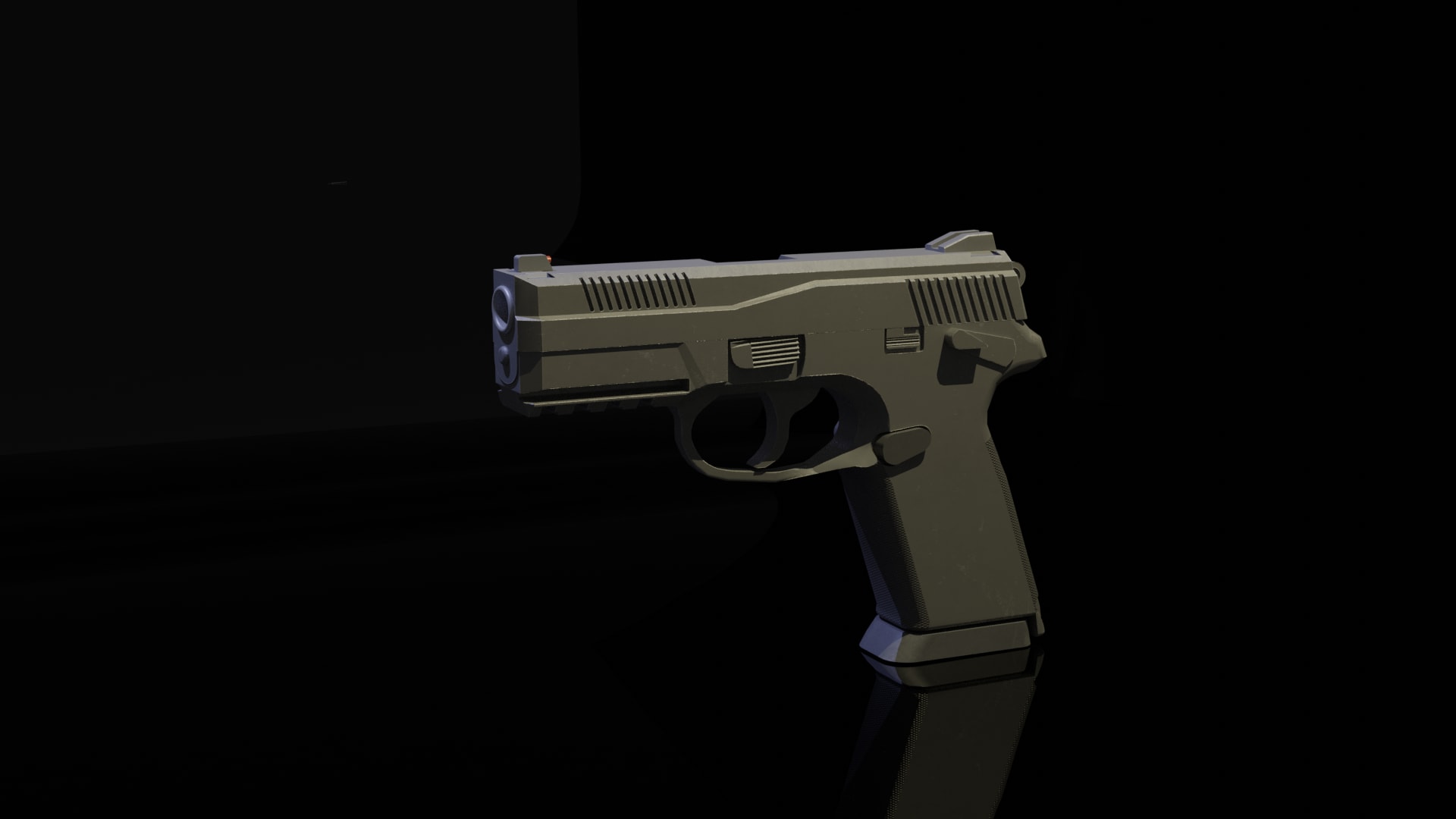 Modern Pistol With Third Person Animations