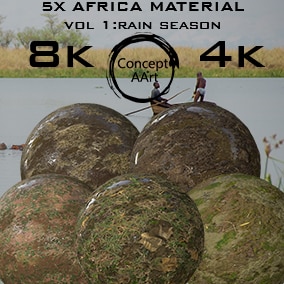 5 AAA Quality Africa Materials for all platforms. All Textures have their own 8K,4K,2K and 1K version and ready for every kind of project.