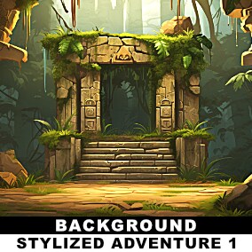 Stylized art style adventure background environments.