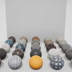 25 ready-to-use customizable PBR materials. Add some tiles to your project.
