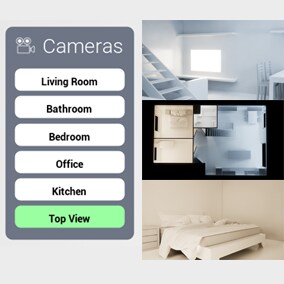 Camera Swap Hub is a product that automatically creates a minimalistic User Interface allowing you to switch between cameras and take screenshots.