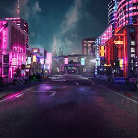 Construction set for city race tracks. 200 unique meshes + full racing level with city