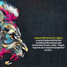 Complete RPG Systems V2 - Inventory/Equipment/Skills/Skill Tree/Dialogue/Quest/Shop/Ledge Climb/Combat Systems : Melee - Ranged - Magical/Exp&Levelling/Stats/EagleVision and More...