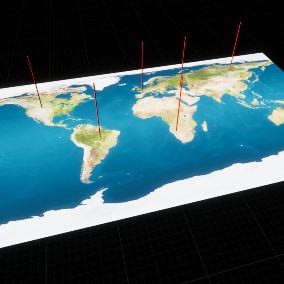 The Coordinates plugin lets you place actors in your level using real-world coordinate systems