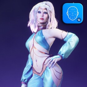 Low poly game ready modular character with face blend shapes