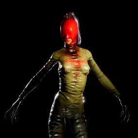 Horror character with Epic Skeleton and facial morphs