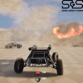 This template will allow you to create your own game in the style of a race with weapons