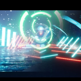 Based on automatic audio generation and lighting dynamic synesthesia. It contains six stage scenes, indoor and outdoor. The color, brightness, sensitivity and Angle of the stage and all lights are adjustable, as are the Niagara effects