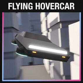 Flying hovercar with fully customizable acceleration, turn and brake intensity including physical collision simulation.