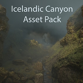 Photogrammetry assets from an Icelandic canyon.