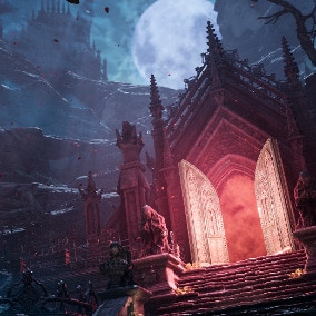 Ithris Cemetary showcase scene with modular elements, perfect for lighting or level art practice