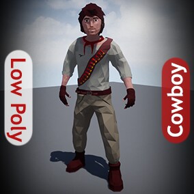 Low poly character scaled to the Epic Skeleton