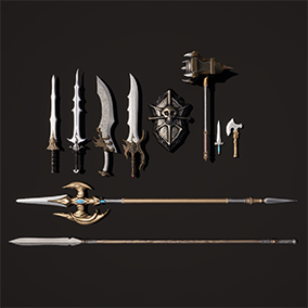 High-quality Medieval close combat weapon,recommended for action games