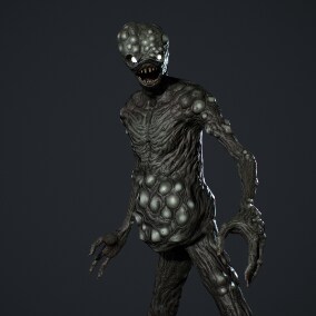 Low poly model of Monster 5. Suitable for your projects of genre: RPG, horror, first person shooters, etc.